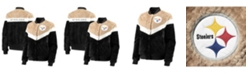 G-III 4Her by Carl Banks Women's Black and Cream Pittsburgh Steelers Riot Squad Sherpa Full-Snap Jacket